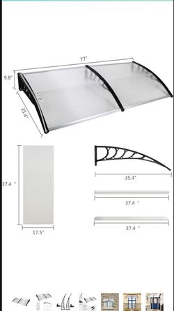 Patio Door Window Awning Canopy, Polycarbonate Cover Front Door
