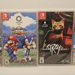 LOT OF 4 NINTENDO SWITCH GAMES - DRAGON QUEST VII / YOSHI / MARIO & SONIC *NEW*