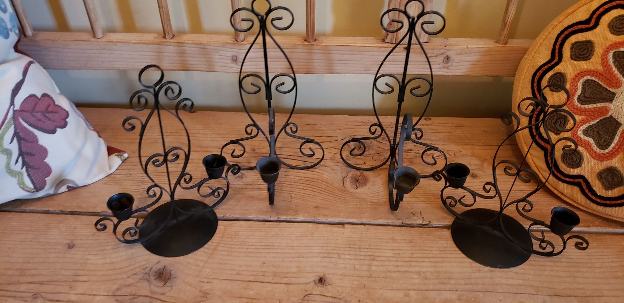 4 x Vintage Candle Holders