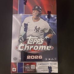 2026 Topps Chrome Baseball Hobby Box Factory Sealed 1 Auto BRAND NEW