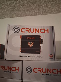 CRUNCH 2525 WATTS 4 CHANNEL BUILT IN CROSSOVER CAR AMPLIFIER