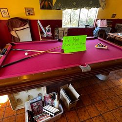 Red Pool Table