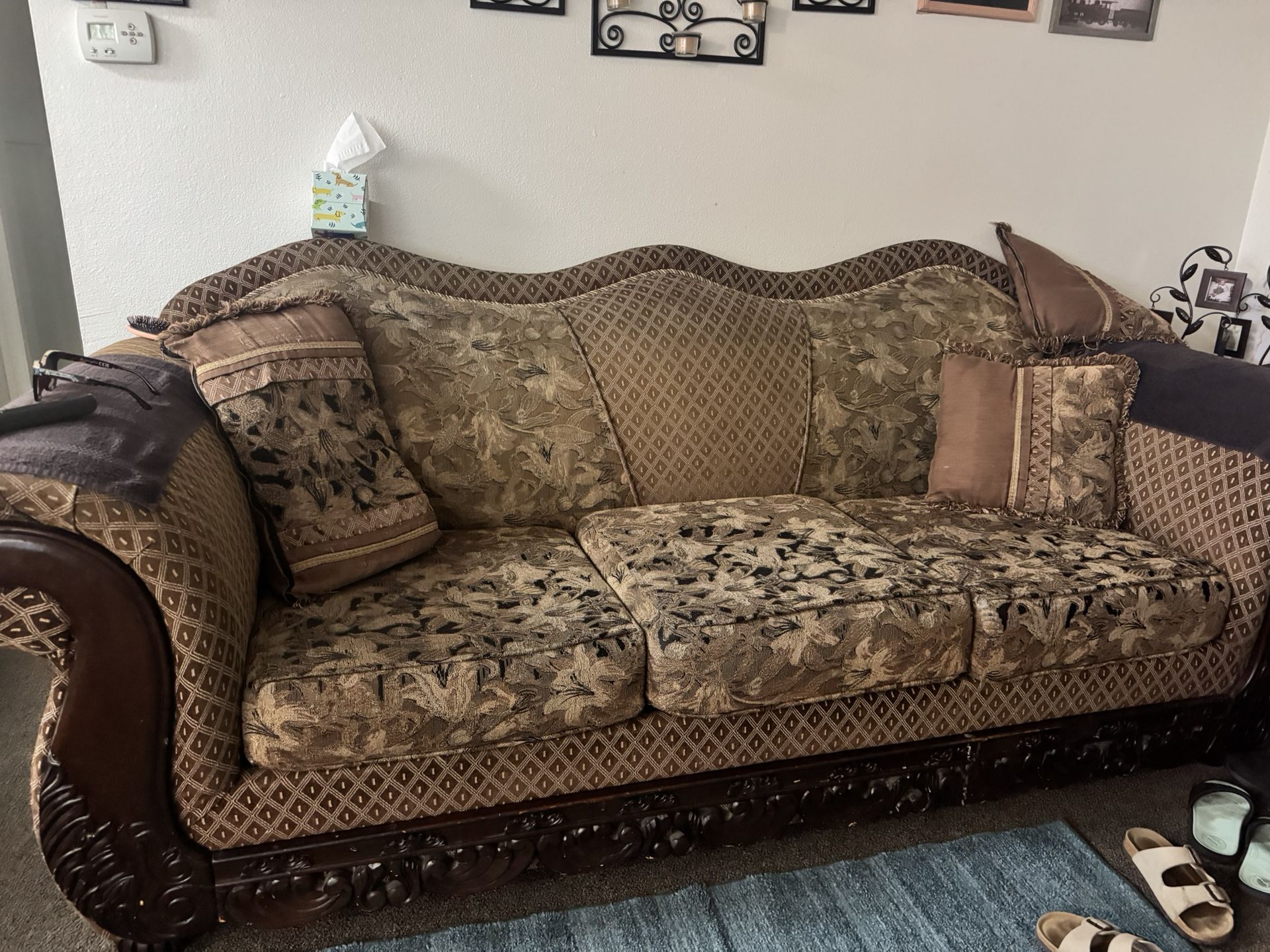 Brown Sofas And Loveseat