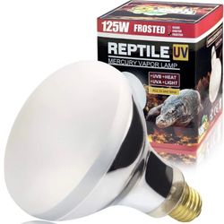 LUCKY HERP 100 Watt UVA UVB Full Spectrum Vapor Heat Lamp Bulb, Self-Ballasted U