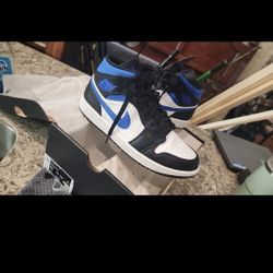 JORDAN 1 MID WHITE BLACK RACER BLUE