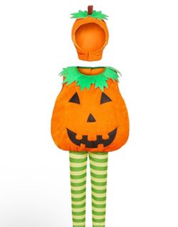 Kids Pumpkin Halloween Costume Set size medium fits like size 5 t