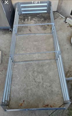 Galvanized metal planter 81" L  X 31" W