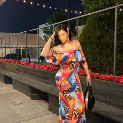 "Tulum" Off the Shoulder Maxi Dress