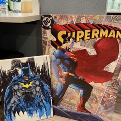 Superman Batman canvas