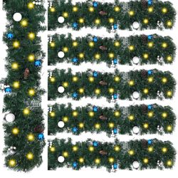 Yunlly 6 Packs 9 Ft Teal Garland