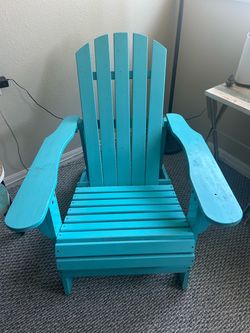 Teal Wooden Adirondack Chair