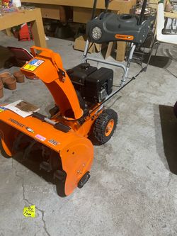 26 inch 212 cc two stage self-propelled gas snowblower with electric start and head headlight