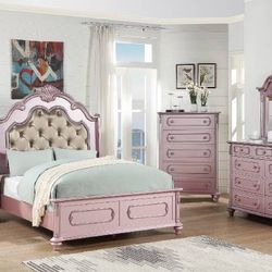 Brand New Rose Gold 4PCs Bedroom Set