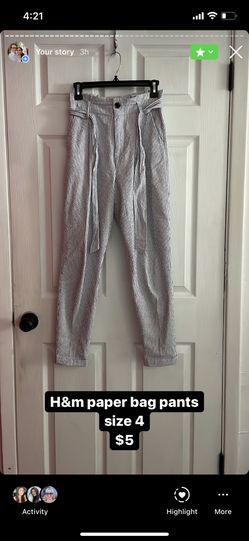 h&m paper bag pants