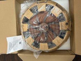 New 22" Caged Low Profile Ceiling Fan, Light, Remote & App - Flush Mount, 7 Blades, 6 Speeds