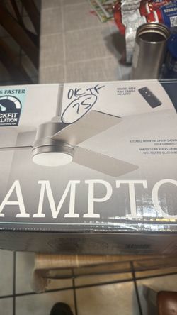 44” CASTLEGATE NICKEL CEILING FAN  W REMOTE NEW