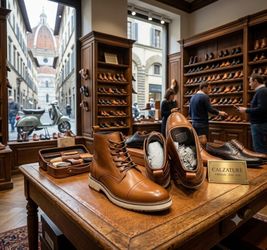 Men's Cap Toe Boots Cognac Brown Luxury Style – Size 10 (Brand New!)