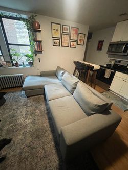 Grey Sectional Sofa with Chaise