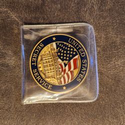 USSS United States Secret Service The White House Coin American Flag
