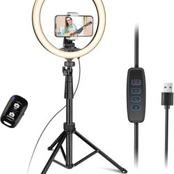 led Ring Light with Tripod Stand and Phone Holder