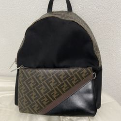 Black And Brown Fendi Back Pack 
