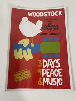 Red Woodstock Poster