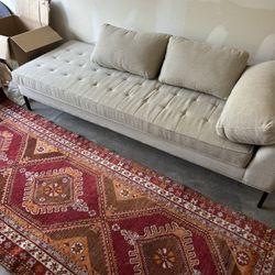 Blu Dot Modern Beige Daybed Sofa Tufted Mid Century Style – Excellent Condition