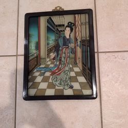 Chinese Reverse Painted Glass
