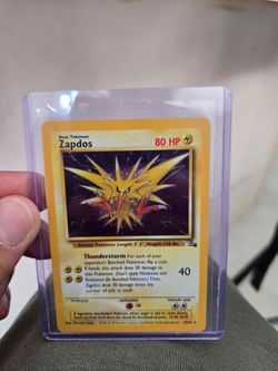 Zapdos fossil holo pokemon card