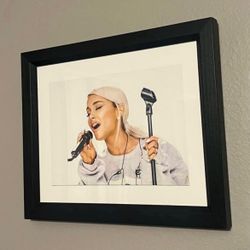 Ariana Grande 12x10” Photo Art Print In Black Frame - Music Studio Home Decor