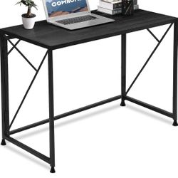 Writing Computer Desk Office Folding Table Modern Simple Work Study Desk Industrial Style PC Laptop Table for Home Office Black