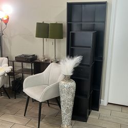BOOKSHELF CHAIRS LAMPS ETC