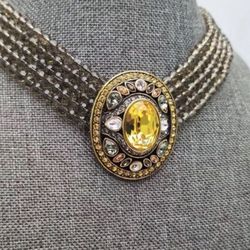 Vintage Designer HEIDI DAUS STATEMENT Choker Necklace SWAROVSKI