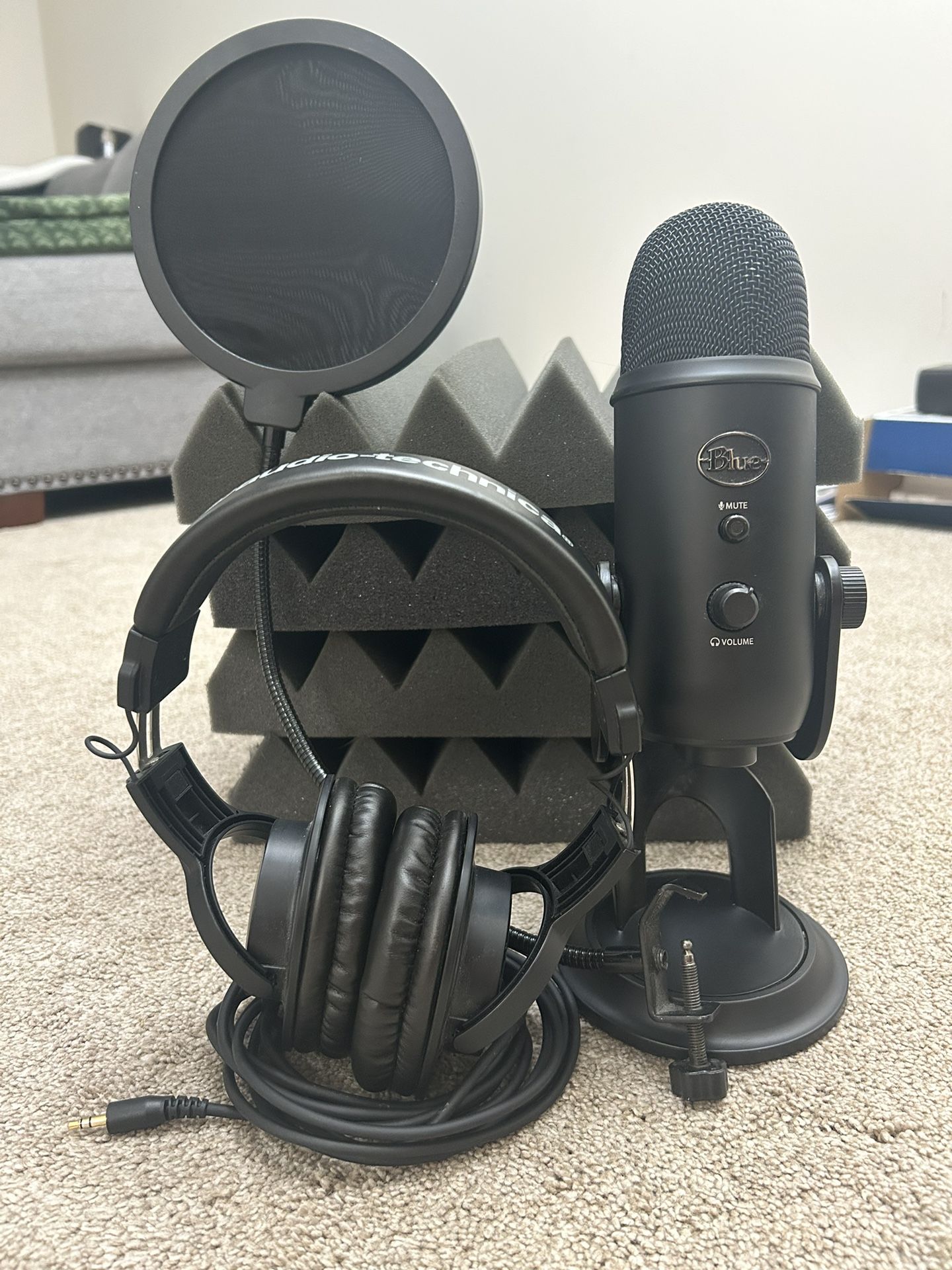 Blue Yeti & Audio Technica Headphones