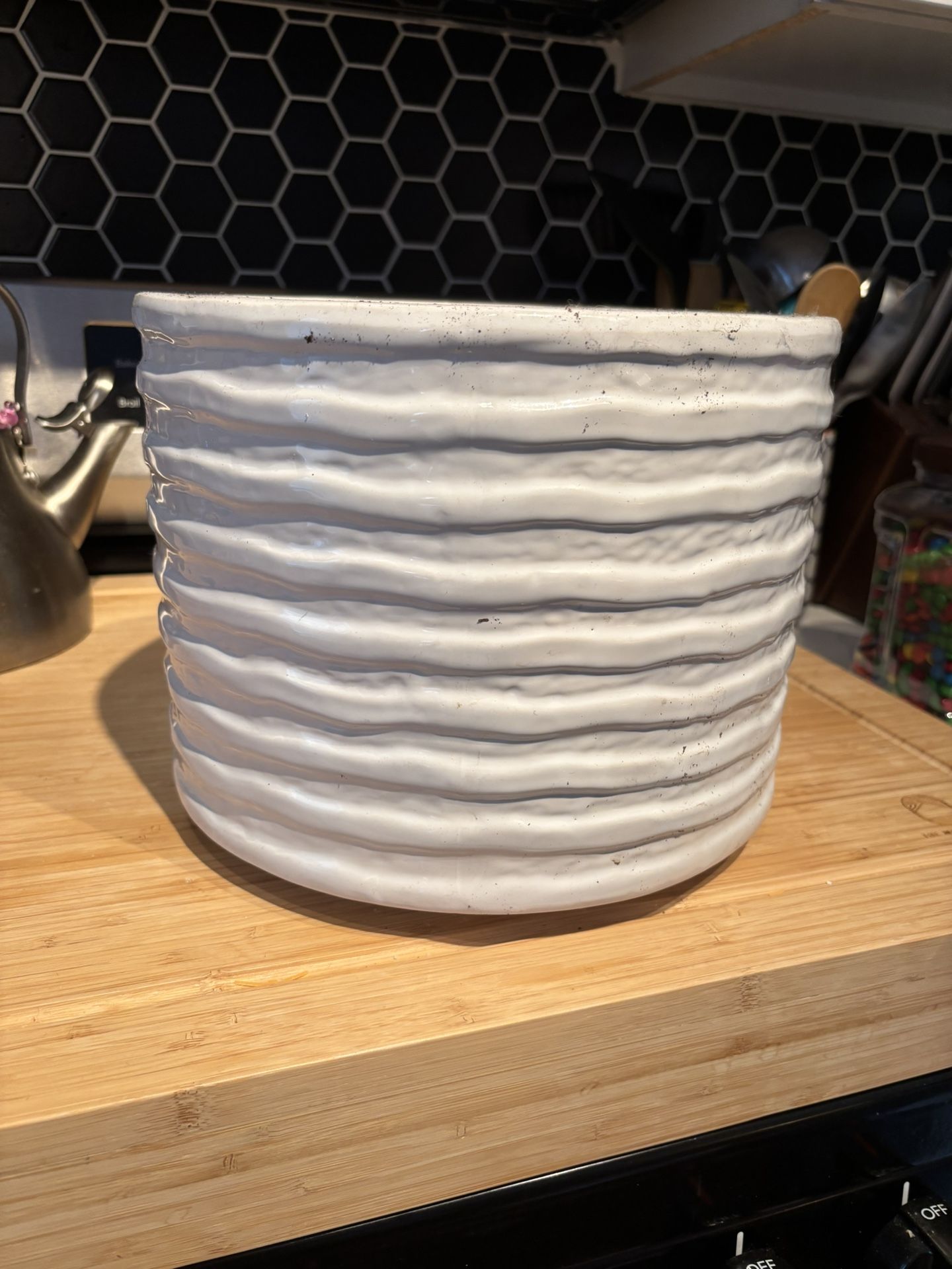 White Ceramic Plant Pot