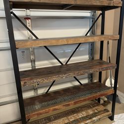 Bookshelf (Real Wood and Metal)