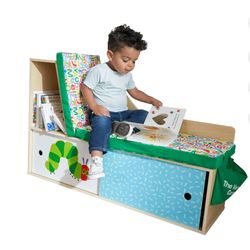 KidKraft World of Eric Carle™ Caterpillar Corner Wooden Reading Nook with Book Pocket