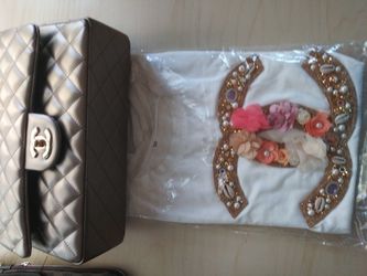 Purse, top and shoes