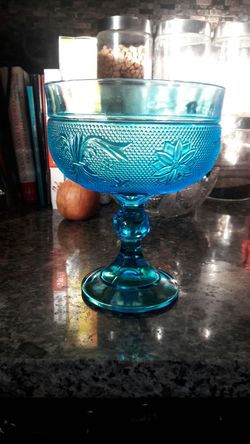 Tiara compote cobalt blue