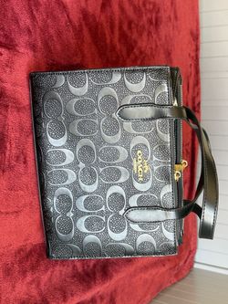 Coach black tote bag