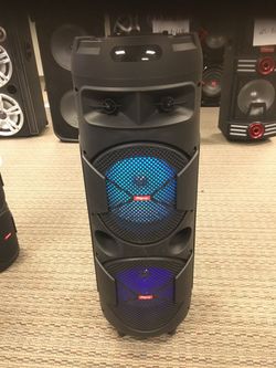 Dual eight inch  rechargeable Bluetooth speaker/aux/fm/USB and SD port/microphone for karaoke/brand new!!