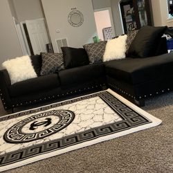 Black Tuxedo Sectional 