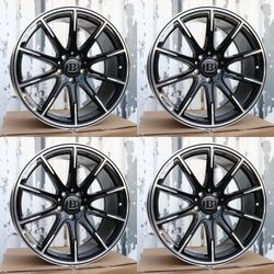 19 INCH STAGGERED SET MERCEDES AMG STYLE WHEELS RIMS 19X8.5 +40 / 19X9.5 +45 (5X112) CB: 66.6