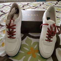 Womens size 11 Gucci white sneakers