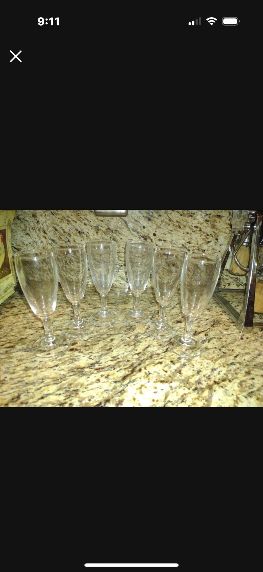 6 Champagne Coupes, Six Inches Tall