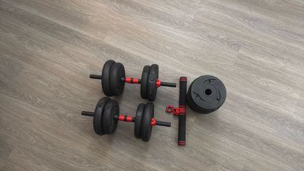 65 lbs dumbbell barbell