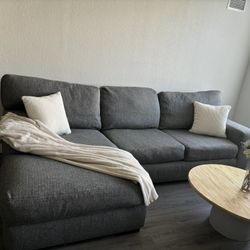 Free Delivery - Gray Sectional Sofa/Couch