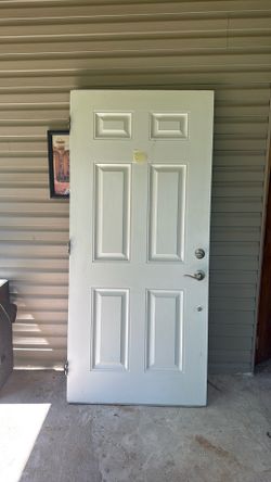 Hardwood door.