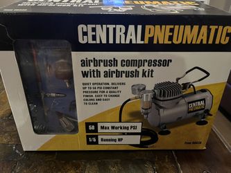 Central Pneumatic Airbrush Compressor With Airbrush Kit