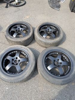 5x114.3 Black Wheels 